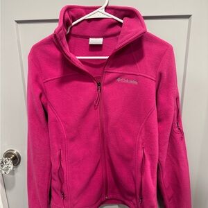 Columbia Bright Pink Full-Zip Fleece NWOT